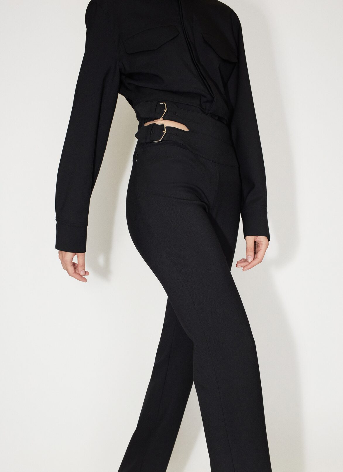 Fitted trousers  ALAÏA BLACK FITTED TROUSERS